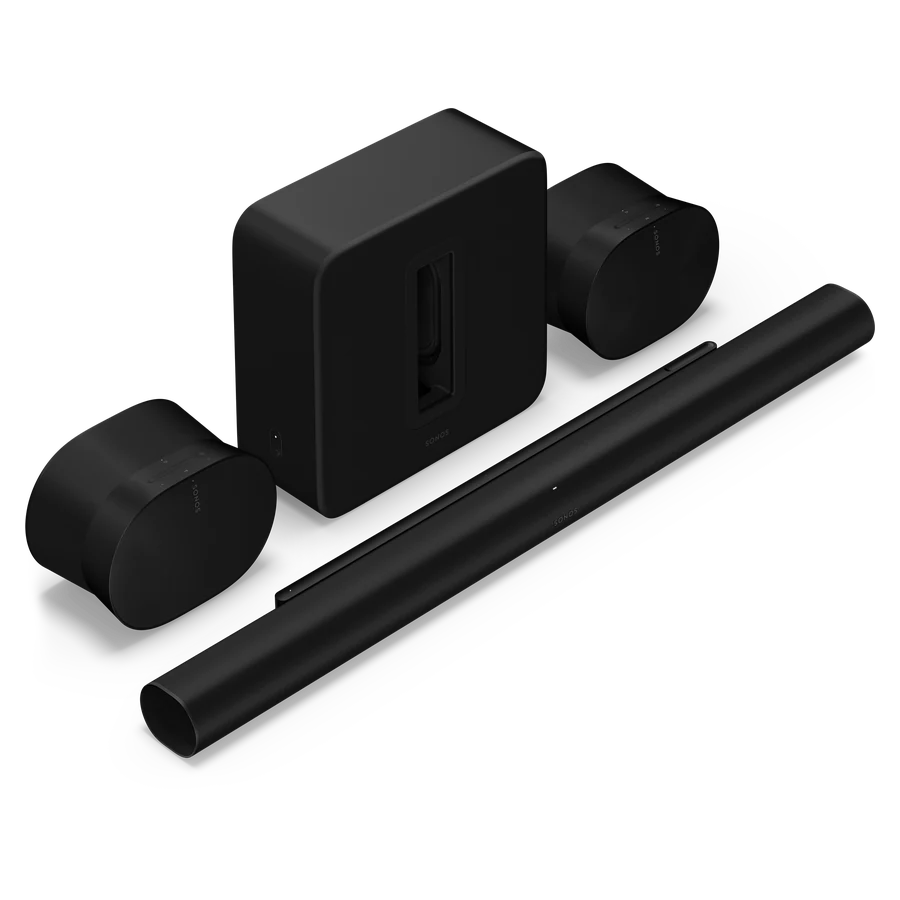 Sonos Ultimate Immersive Set met Arc Ultra-soundbar, Sub 4 en twee Era 300-surroundspeakers